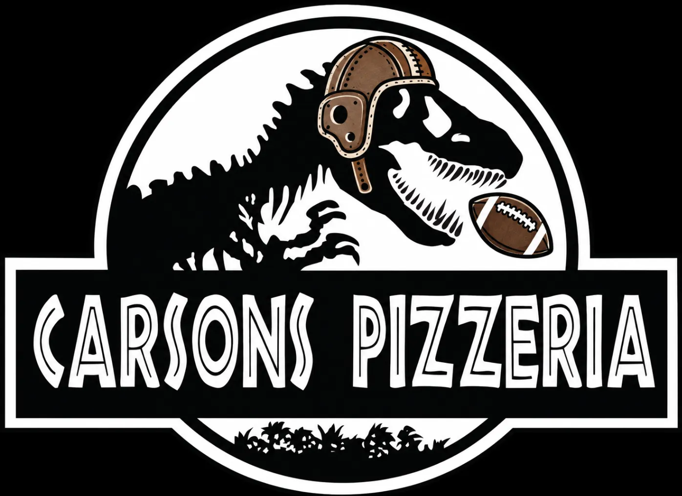 Carson’s Pizzeria football season logo